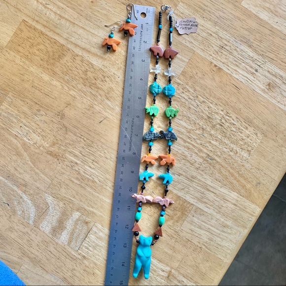 Colorful Animal Fetish Necklace Set - Picture 12 of 16